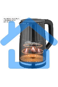 Чайник электрический Galaxy Line GL 0337, черный, пластик, 2200 Вт, 1,7 л