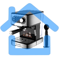 Кофеварка рожковая BRAYER BR1104 серебристый/черный, исп. кофе - молотый, 1,5 л, 1100 Вт, 15 бар