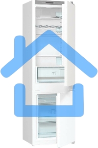 Встраиваемый холодильник Gorenje NRKI418FA0 белый, двухкамерный, 180/68 л., морозилка снизу, No Frost