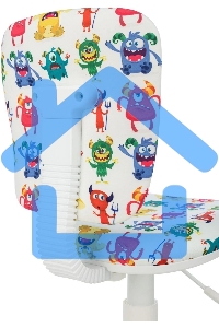 Кресло детское Бюрократ CH-W204NX белый монстры крестов. пластик пластик белый