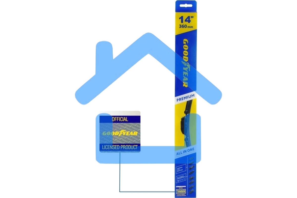 Щетка стеклоочистителя GOODYEAR GY000434 PREMIUM 14''/36см бескаркасная