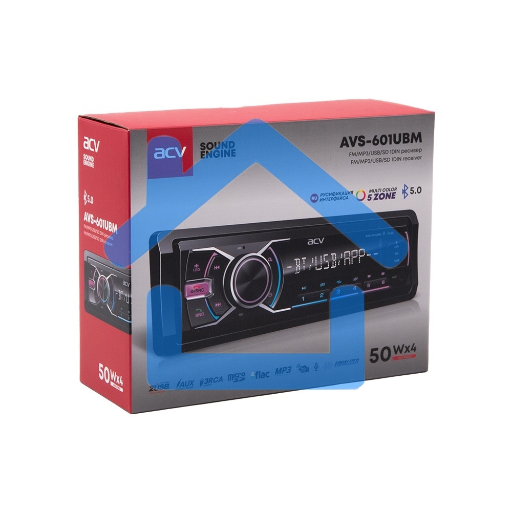 Автомагнитола ACV AVS-601UBM 1DIN 4x50Вт AUX 3 (43340)