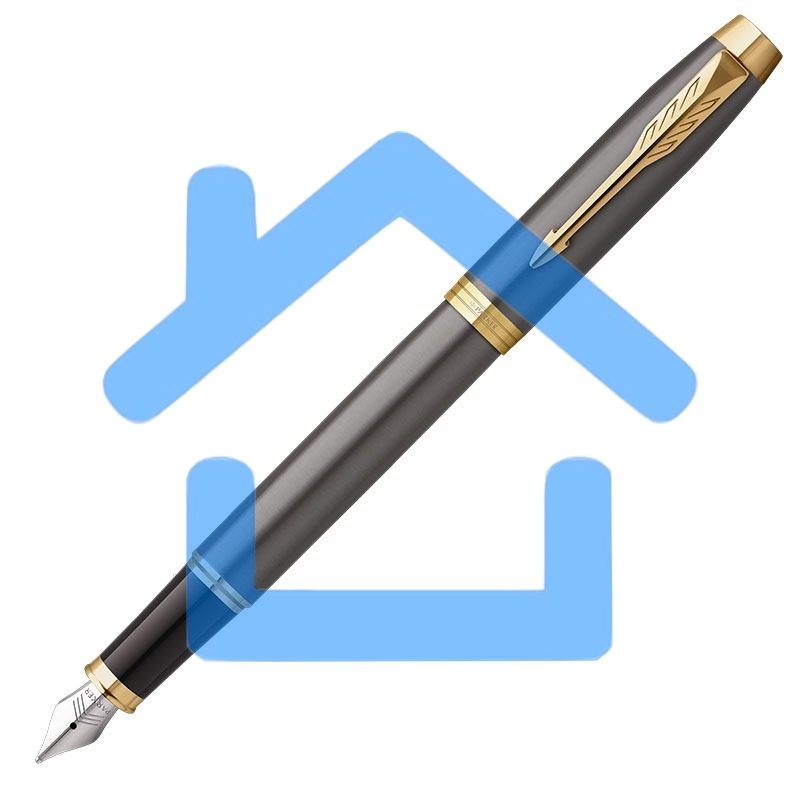 Ручка перьевая Parker IM Premium Grey Core GT (2213776) M, черные чернила, подарочная коробка