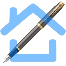 Ручка перьевая Parker IM Premium Grey Core GT (2213776) M, черные чернила, подарочная коробка