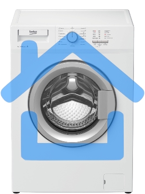 Стиральная машина Beko WRS 54P1 BSW белый, загрузка фронтальная 5 кг, 800 об/мин, класс: A-10%