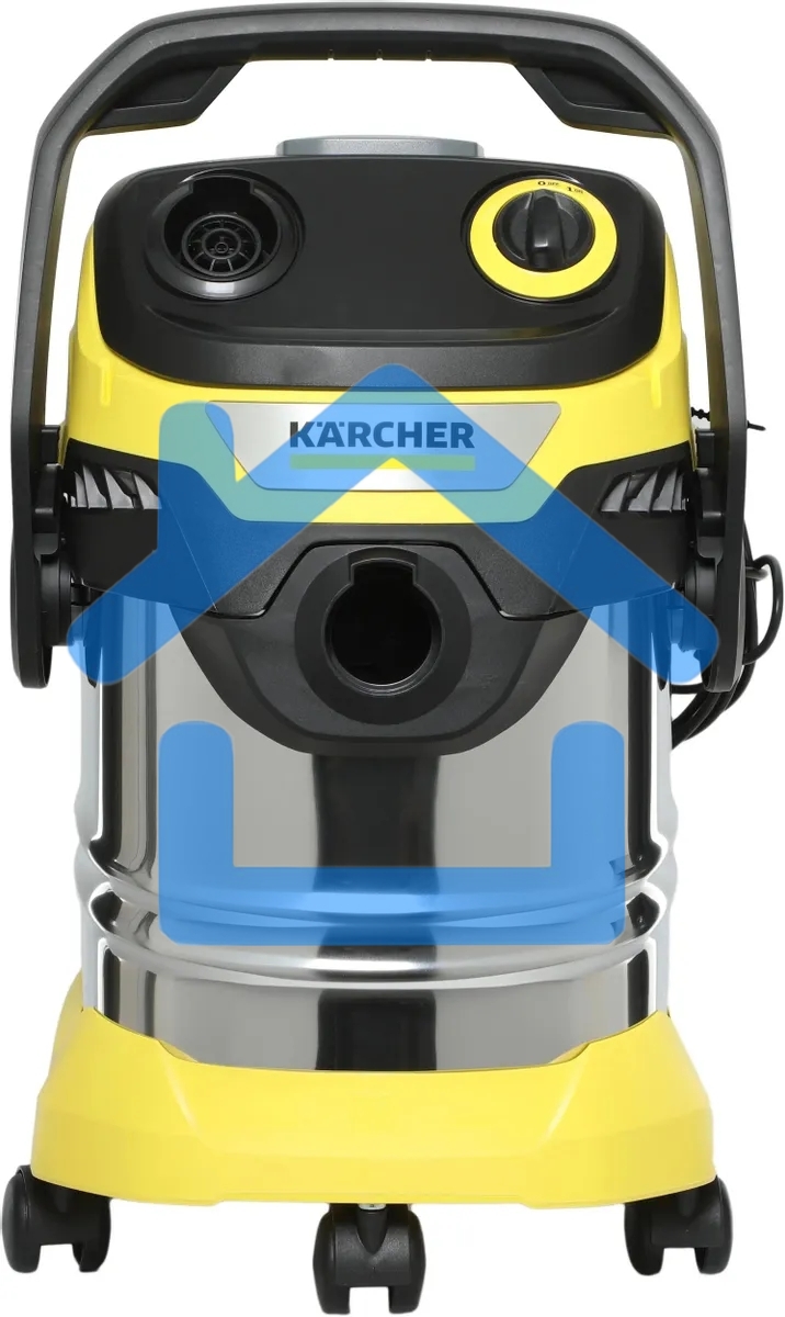 Строительный пылесос Karcher WD 5 S V-25/5/22 желтый, 1100 Вт, уборка сухая/сбор воды, пылесборник мешок/контейнер, 25 л