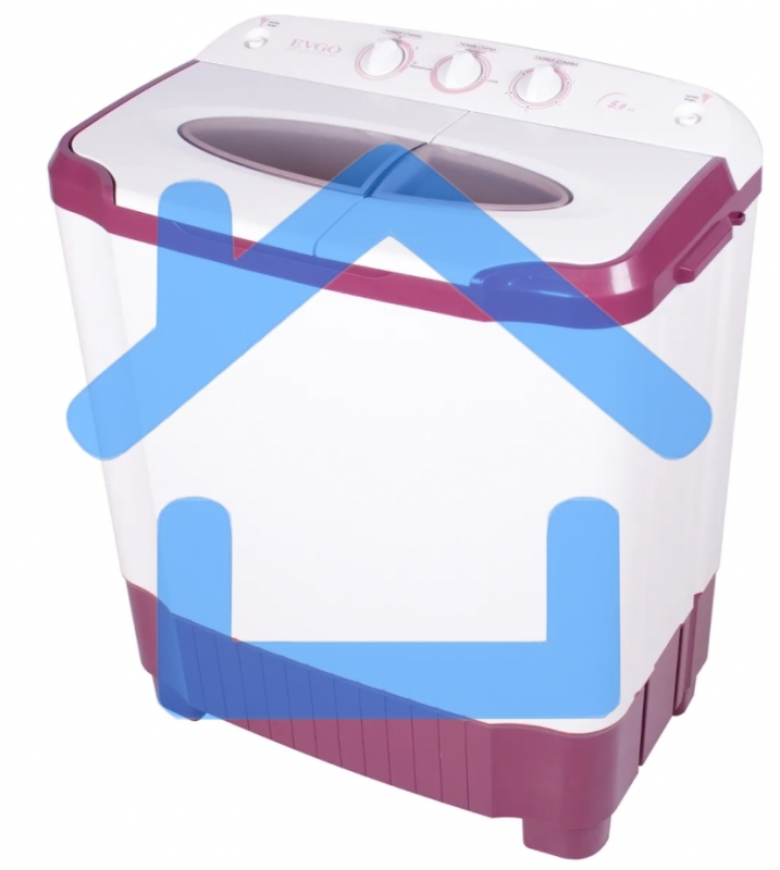 Стиральная машина EVGO WS-50PET белый/красный загр. вертикальная макс.:5 кг 1350 об/мин класс: А+