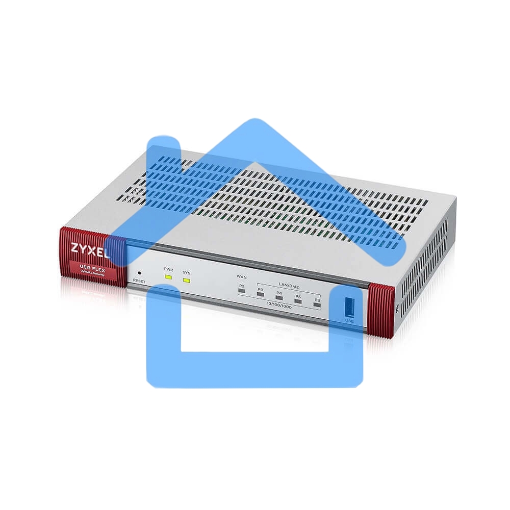 Межсетевой экран Zyxel USG FLEX 100HP с подпиской Gold на 1 год (AS, AV, CF, IDP/DPI, Sandboxing, SecuReporter), 1xRJ-45: 1G PoE+ (LAN/WAN), 7xRJ-45: 1G (LAN/WAN), 1xUSB3.0 **