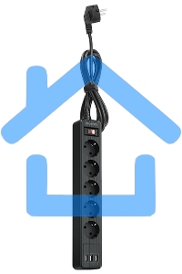 Сетевой фильтр QUMO Power Bar 5SP4U (P-0005), черный