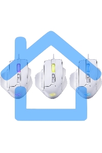 Мышь проводная REDRAGON Bullseye белый, 12400 dpi, USB, кнопки - 8