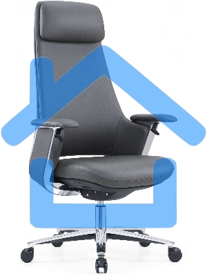 Кресло руководителя Cactus CS-LBK-KYOTO кожа, крестов. алюминий