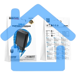 Сетевое зарядное устройство BOROFONE (6941991122699) BAS73A 1Type-C 3.0A PD20W черный