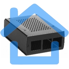 Корпус перфорированный Qumo с доп.креплением, Aluminum Case, Raspberry Pi 4B, черный(RS035)