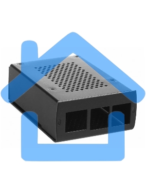 Корпус перфорированный Qumo с доп.креплением, Aluminum Case, Raspberry Pi 4B, черный(RS035)