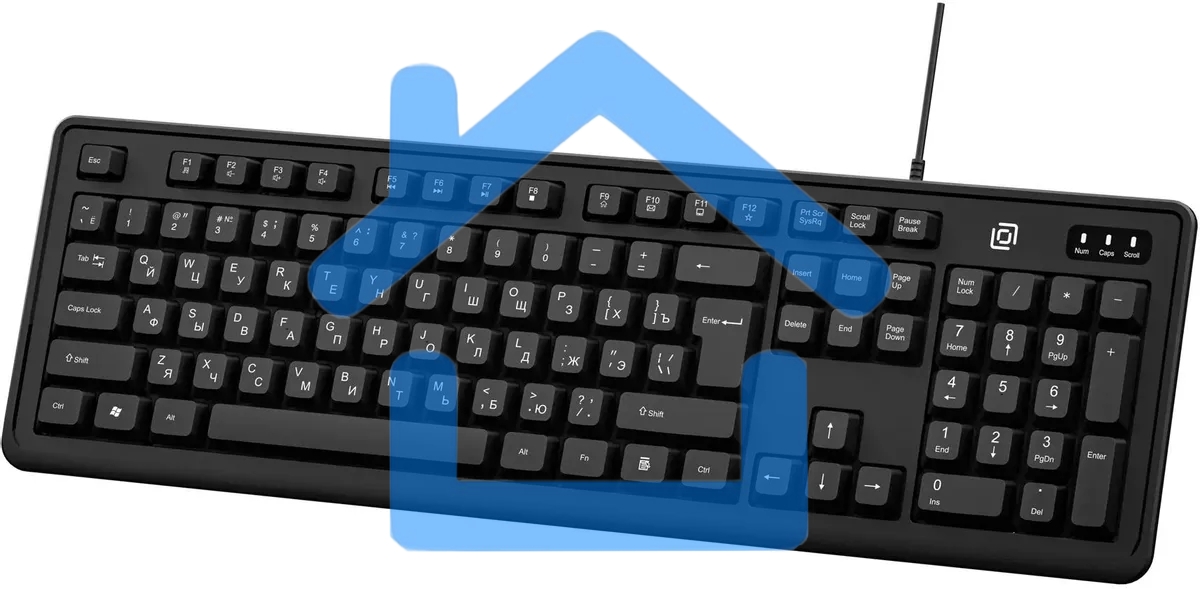 Клавиатура Оклик K175 черный USB Multimedia