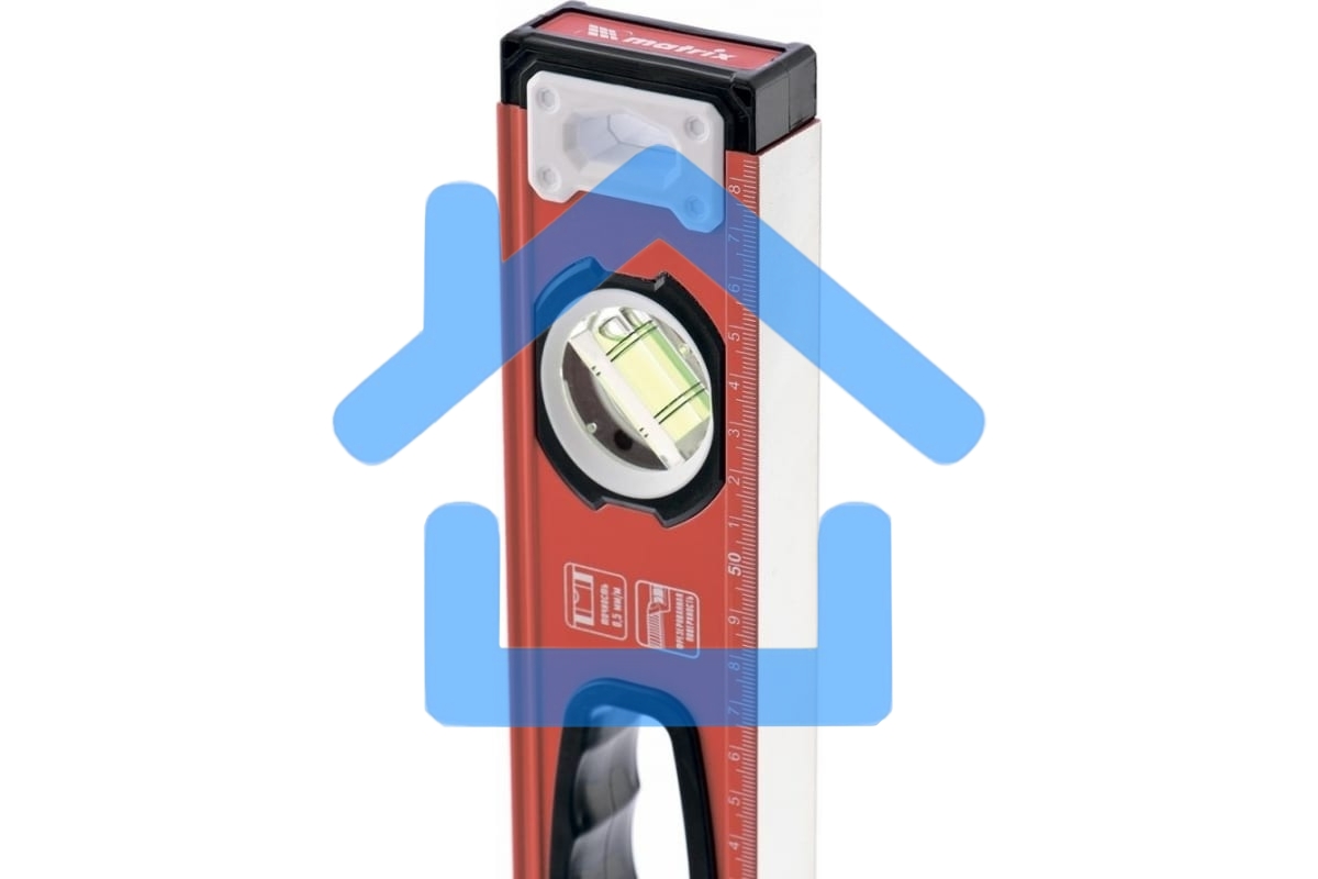 Уровень алюминиевый Matrix, фрезерованный, 3 глазка, рукоятки, 800 мм