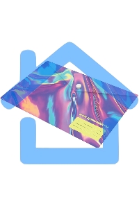 Конверт на кнопке Silwerhof OIL A5 непрозрачный пластик 0.25мм