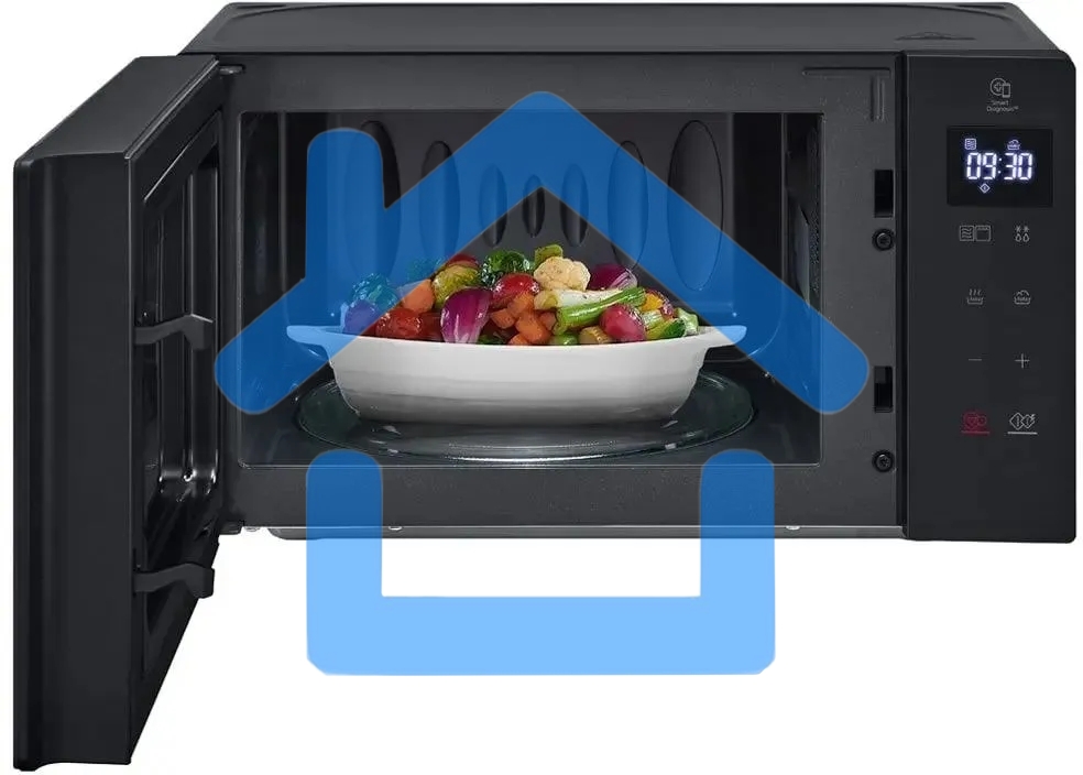 Микроволновая печь LG MH6032GAS черный, 20 л, 700 Вт, переключатели - сенсор