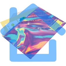 Конверт на кнопке Silwerhof OIL A5 непрозрачный пластик 0.25мм