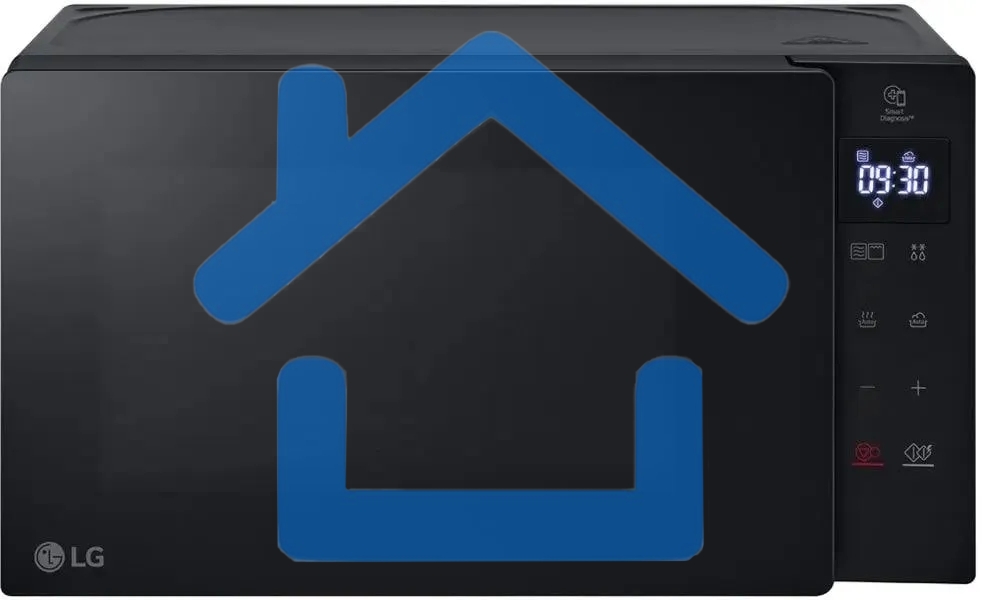 Микроволновая печь LG MH6032GAS черный, 20 л, 700 Вт, переключатели - сенсор