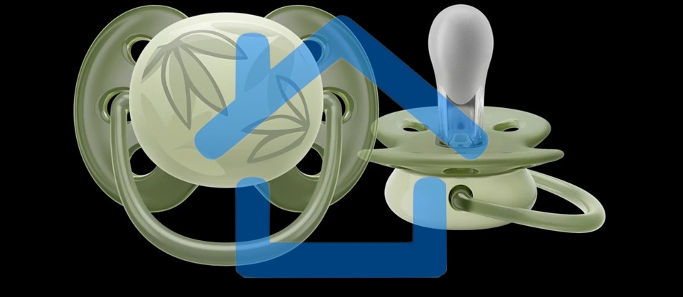 Пустышка Philips Avent ultra soft, листочки, 0-6 мес., 1 шт.