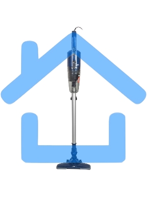Пылесос вертикальный/ручной JVC JH-VS118 синий, питание от сети, 130 Вт, уборка сухая, пылесборник 1.2 л