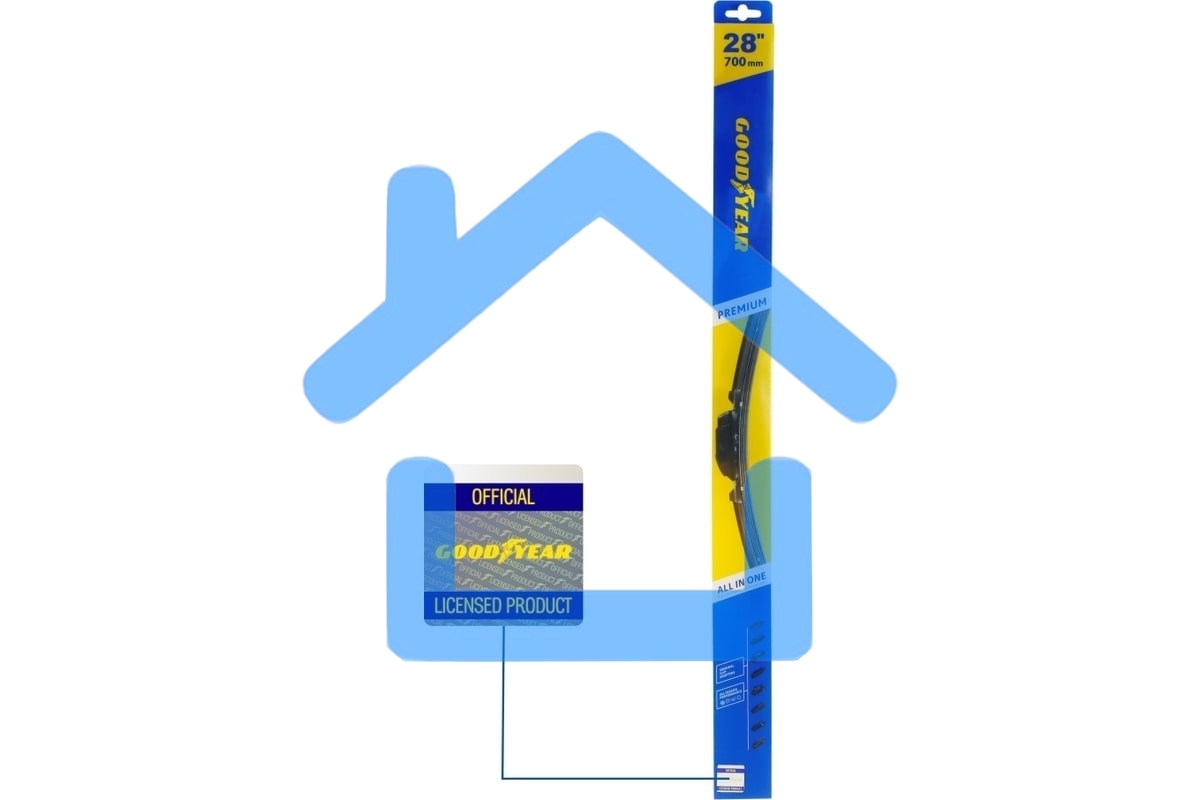 Щетка стеклоочистителя GOODYEAR GY000448 PREMIUM 28''/70см бескаркасная
