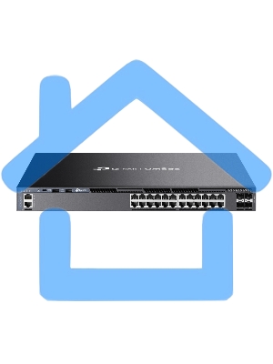 Стекируемый управляемый коммутатор 3 го уровня TP-Link SG6428X Omada с 24 гигабитными портами и 4 портами SFP+