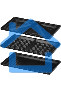 Вафельница Vitek VT-2626 850Вт черный/серебристый