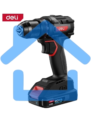 Дрель-шуруповерт Deli DE-DZ20-2D2, Аккумуляторная, 20В, 2 АКБ, Сумка