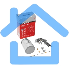 Краскопульт пневматический Matrix с нижним бачком v=10k + сопладиаметром 1.2 1.5 и 1.8мм