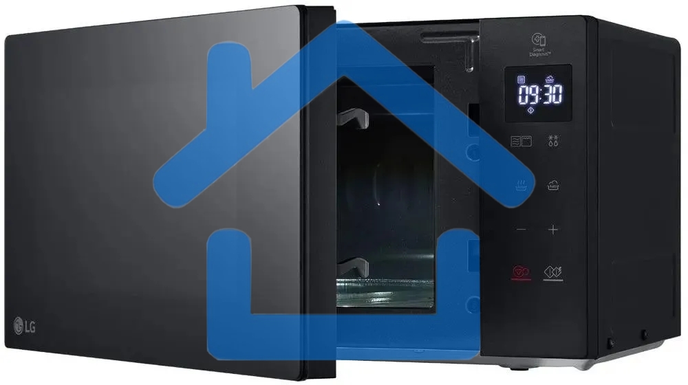 Микроволновая печь LG MH6032GAS черный, 20 л, 700 Вт, переключатели - сенсор