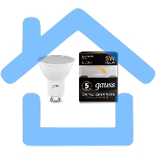 Лампа светодиодная Gauss Led MR16 GU10-dim 5Вт 3000К диммируемая