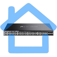 Стекируемый управляемый коммутатор TP-Link SG6654X 3 го уровня Omada с 48 гигабитными портами и 6 портами SFP+