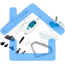 Швабра паровая Kitfort КТ-3908 белый/бирюзовый