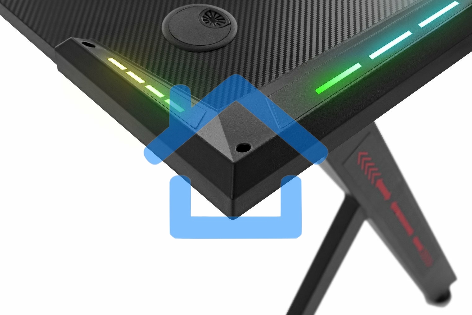 Стол игровой Defender EXTREME RGB черный