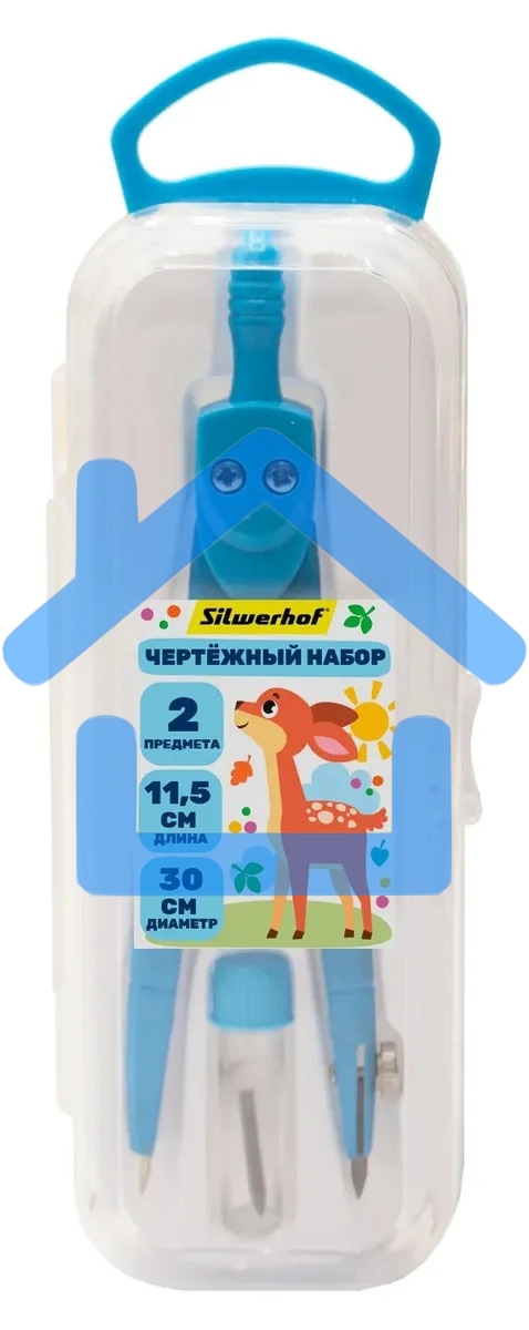 Готовальня Silwerhof Веселые друзья, металл, 11.5см, в комплекте: 2 предмета