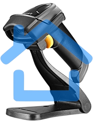 Сканер штрих-кода ручной Mindeo MD6600-HD_stand 2D имидж, проводной, подставка в комплекте, 100 скан/сек, USB, серый