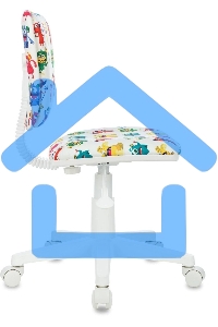 Кресло детское Бюрократ CH-W204NX белый монстры крестов. пластик пластик белый