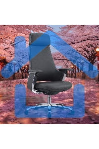 Кресло руководителя Cactus CS-LBK-KYOTO кожа, крестов. алюминий