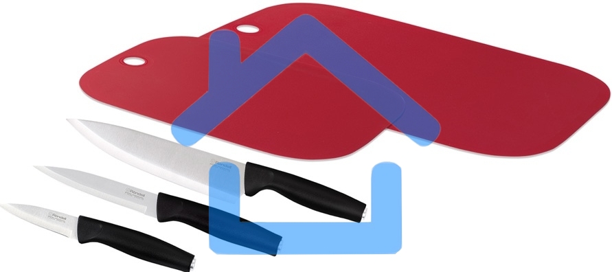 Набор ножей 3 шт + 2 разделочные доски Trumpf Rondell