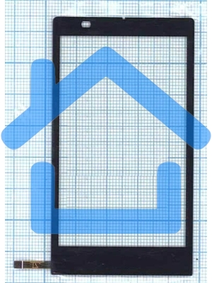 Сенсорное стекло (тачскрин) для Philips Xenium X809, черное