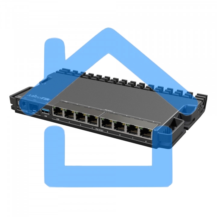 Маршрутизатор Mikrotik RB5009UPr+S+IN,7х 1G RJ45, 2.5G RJ45, 10G SFP+, 1xPoE in, 7x PoE out