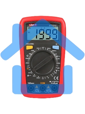 Цифровой мультиметр UNI-T UT131C Напряжение переменного/постоянного тока (250 В); постоянный ток (10А); Сопротивление (200 МОм); Температура (1000 ℃); Ручной диапазон