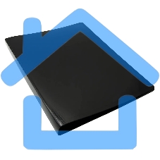 Папка с 20 прозрачными вкладками Бюрократ DeLuxe DLV20BLCK A4, пластик, 0.7мм, черный