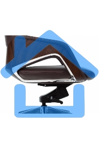 Кресло руководителя Бюрократ _DAO-2 коричневый, кожа, с подголовником, крестовина алюминий