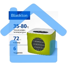Сушилка для овощей и фруктов Blackton Bt FD1113 зеленый-белый, Мощность 400 Вт, Регулировка температуры 35-80 °С, Таймер 1-72 часа