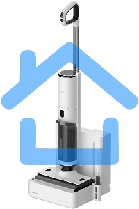 Пылесос моющий Deerma DEM-VX910W белый/черный, питание от аккумулятора, 230 Вт, уборка влажная/сухая, пылесборник 0.7 л, работа от АКБ max - 45 мин