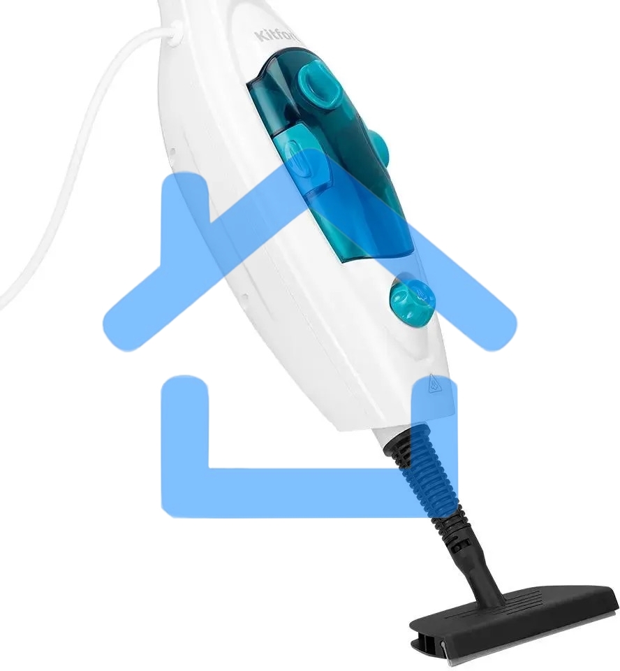 Швабра паровая Kitfort КТ-3908 белый/бирюзовый