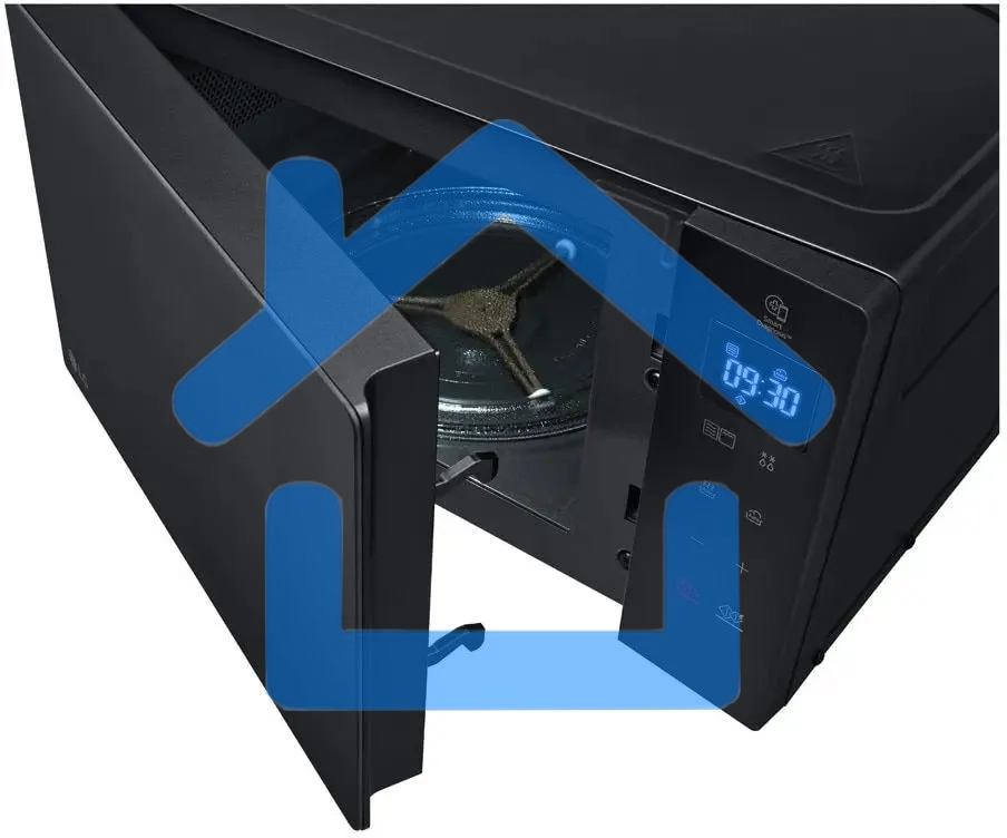 Микроволновая печь LG MH6032GAS черный, 20 л, 700 Вт, переключатели - сенсор